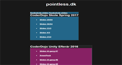 Desktop Screenshot of pointless.dk