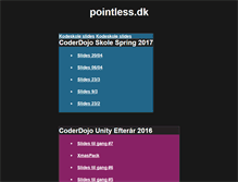 Tablet Screenshot of pointless.dk